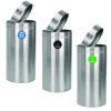 27 Gallon Stainless Steel Compost Bin, Recycling Can And Trash Receptacle, Brushed Stainless Steel
