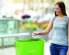 Slim 23 Gallon Recycling Bin, Plastic, Lime Green