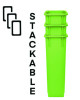 Slim 23 Gallon Recycling Bin, Plastic, Lime Green
