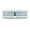 Double Post Toilet Paper Holder With Shelf Storage Rack, 3.87 x 10.5 x 3.95, Brushed Stainless Steel