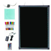 Led Illuminated Hanging Message Writing Board, Black 22" x 30" Surface, Black 23.6" x 31.5" Frame