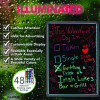 Led Illuminated Hanging Message Writing Board, Black 22" x 30" Surface, Black 23.6" x 31.5" Frame