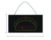 Led Rectangular Taco Sign, 19 x 10, Black Frame, Green/Red/Yellow Graphics