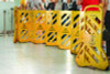 Expandable Portable Fence Barrier Safety Barricade, Plastic, 1.97 x 153.54 x 39.76, Yellow