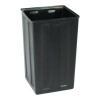 40 Gallon Rigid Plastic Waterproof Square Trash Can Insert Liner For Indoor/Outdoor Trash Can, Plastic, Black