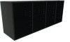 Wood Adjustable 24 Compartment Literature Organizer, 24 Sections, Letter Size, 39.3 x 11.8 x 16.3, Black