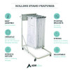 Blueprint Storage Cabinet Rolling Stand, Assorted Document Sizes Accommodated, 27" x 28.5" To 46.5" x 46" To 66", Gray