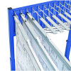 Blueprint Storage Cabinet Rolling Stand, Assorted Document Sizes Accomodated, 27" x 28.5" To 46.5" x 46" To 66", Blue