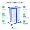 Blueprint Storage Cabinet Steel Vertical Plan Center, Assorted Document Sizes, 15" x 27" To 47.25" x 32.5" To 57", Blue