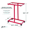 Blueprint Storage Cabinet Steel Vertical Plan Center, Assorted Document Sizes, 15" x 27" To 47.25" x 32.5" To 57", Red