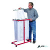 Blueprint Storage Cabinet Steel Vertical Plan Center, Assorted Document Sizes, 15" x 27" To 47.25" x 32.5" To 57", Red