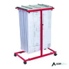 Blueprint Storage Cabinet Steel Vertical Plan Center, Assorted Document Sizes, 15" x 27" To 47.25" x 32.5" To 57", Red