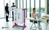 Expandable Blueprint Storage Cabinet Mobile Plan Center, Assorted Document Sizes, 20.5" x 28" To 46.5" x 50.75", Red