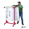 Expandable Blueprint Storage Cabinet Mobile Plan Center, Assorted Document Sizes, 20.5" x 28" To 46.5" x 50.75", Red