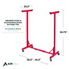 Expandable Blueprint Storage Cabinet Mobile Plan Center, Assorted Document Sizes, 20.5" x 28" To 46.5" x 50.75", Red