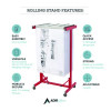 Expandable Blueprint Storage Cabinet Mobile Plan Center, Assorted Document Sizes, 20.5" x 28" To 46.5" x 50.75", Red
