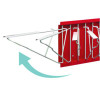 Large File Blueprint Pivot Wall Rack, Assorted Document Sizes Accommodated, 11" x 15.8" x 23.9", Red