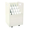 20-Slot Mobile Rolling Wood Blueprint Storage Cabinet Roll File Large Document Organizer, 15.25 x 13.25 x 24.75, White