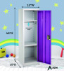 Steel Storage Locker, 1 Compartment, 15 x 15 x 48, Purple