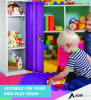 Steel Storage Locker, 1 Compartment, 15 x 15 x 48, Purple