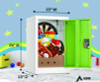 Steel Storage Locker, 1 Compartment, 15 x 15 x 24, Green