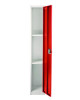 Steel Storage Locker, 1 Compartment, 12 x 12 x 72, Red