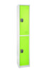 Steel Storage Locker, 2 Compartment, 12 x 12 x 72, Green