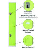 Steel Storage Locker, 2 Compartment, 12 x 12 x 72, Green