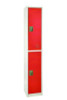 Steel Storage Locker, 2 Compartment, 12 x 12 x 72, Red