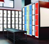 Steel Storage Locker, 3 Compartment, 12 x 12 x 72, Black Body/White Doors