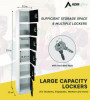 Steel Storage Locker, 6 Compartment, 12 x 12 x 72, Black