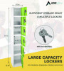 Steel Storage Locker, 6 Compartment, 12 x 12 x 72, Green