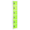 Steel Storage Locker, 6 Compartment, 12 x 12 x 72, Green