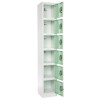 Steel Storage Locker, 6 Compartment, 12 x 12 x 72, Misty Green
