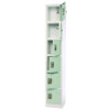 Steel Storage Locker, 6 Compartment, 12 x 12 x 72, Misty Green