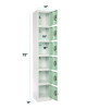 Steel Storage Locker, 6 Compartment, 12 x 12 x 72, Misty Green