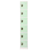 Steel Storage Locker, 6 Compartment, 12 x 12 x 72, Misty Green