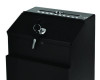 Wall Mountable Steel Suggestion Secure Drop Box With Key, 7 x 6 x 8.5, Stainless Steel 304, Black