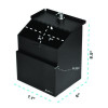 Wall Mountable Steel Suggestion Secure Drop Box With Key, 7 x 6 x 8.5, Stainless Steel 304, Black