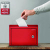 Medium Size Steel Multi-Purpose Secure Drop Box, 9.8 x 3.4 x 7.5, Red