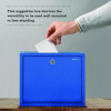 Large Size Steel Multi-Purpose Secure Drop Box, 12 x 3 x10, Blue