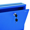 Large Size Steel Multi-Purpose Secure Drop Box, 12 x 3 x10, Blue