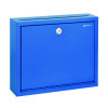 Large Size Steel Multi-Purpose Secure Drop Box, 12 x 3 x10, Blue