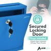 Large Size Steel Multi-Purpose Secure Drop Box, 12 x 3 x10, Blue