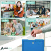 Large Size Steel Multi-Purpose Secure Drop Box, 12 x 3 x10, Blue