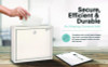 Large Size Steel Multi-Purpose Secure Drop Box, 12 x 3 x 10, White