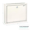 Large Size Steel Multi-Purpose Secure Drop Box, 12 x 3 x 10, White