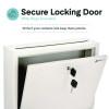 Large Size Steel Multi-Purpose Secure Drop Box, 12 x 3 x 10, White