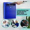 Large Ultimate Secure Drop Box Wall Mounted Mail Box, 11.2 x 4.7 x 16.2, Blue