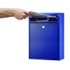Large Ultimate Secure Drop Box Wall Mounted Mail Box, 11.2 x 4.7 x 16.2, Blue